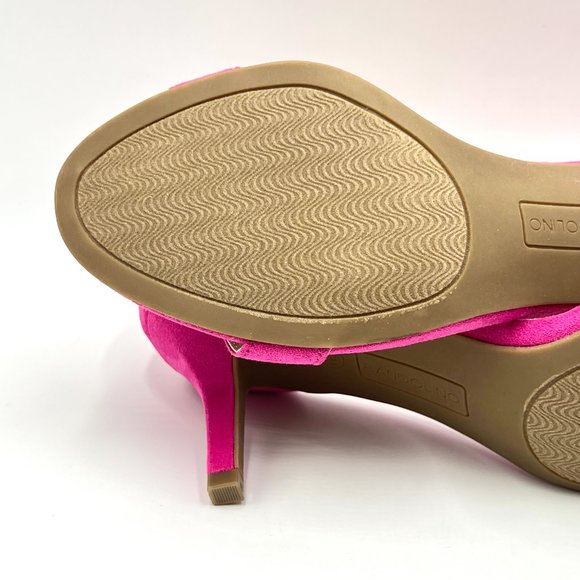 Bandolino Womens Size 10 Fuchsia Pink Faux Suede Microsuede Sandals Heels Shoes - Picture 10 of 13